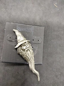 vintage signed jj silver pewter/ab stone large wizard - Picture 1 of 3