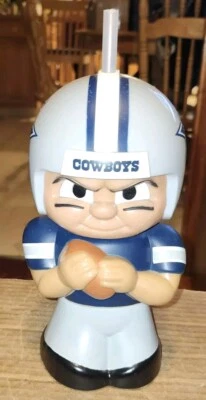 Dallas Cowboys NFL TeenyMates Big Sip 16 oz. Botella de agua taza azul Foto 1 de 4