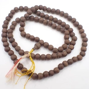 44" largo 12 mm 108 cuentas MADERA ORACIÓN MALA budista tailandés asiático monje meditación - Imagen 1 de 6