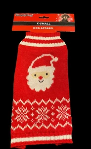 Santa Dog Sweater by Mission pets simply dog Size XS NEW WITH TAGS - Picture 1 of 5