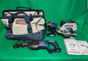 Bosch Kit Bare Tools Only Circular Saw 1662 Reciprocating Saw 1644-24 Flashlight - Picture 1 of 22