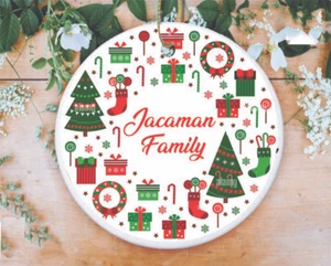 Custom Family Christmas Ornament, Ceramic Ornament, Custom Christmas Ornament  - Picture 1 of 1