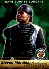 2000 Kane County Cougars Active Graphics #19 Steven Morales Puerto Rico PR Card
