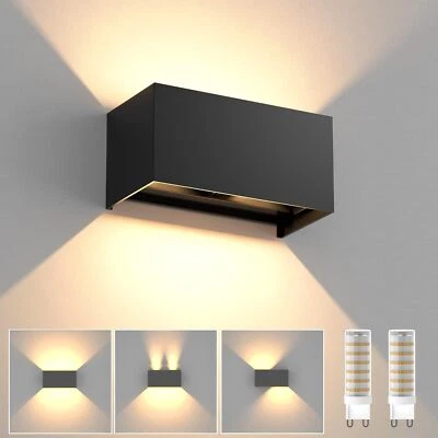 Wandlampe Cube Würfel LED Wand Leuchte Lampe Up Down außen/innen wasserdicht G9 - Bild 1 von 4