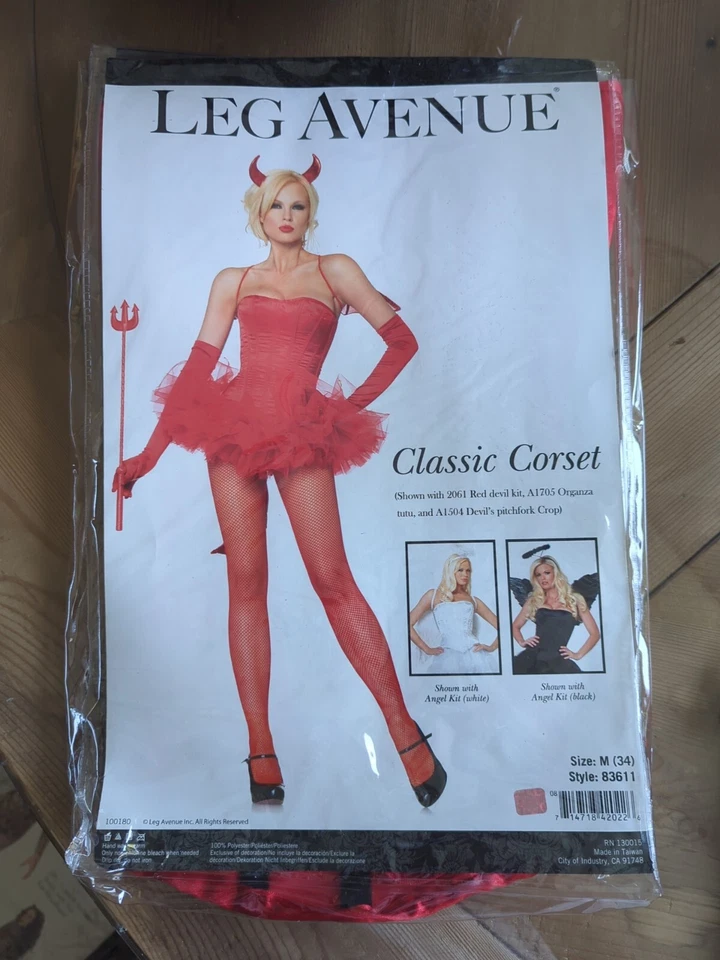 Corsé Mujer Rojo Satinado por Leg Avenue 28" Cintura Foto 1 de 1