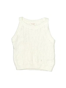 Cat & Jack Girls Ivory Sweater Vest 6 - Picture 1 of 2