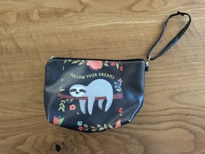 Sloth Cosmetics Bag Follow Your Dreams Purse - Picture 1 of 2