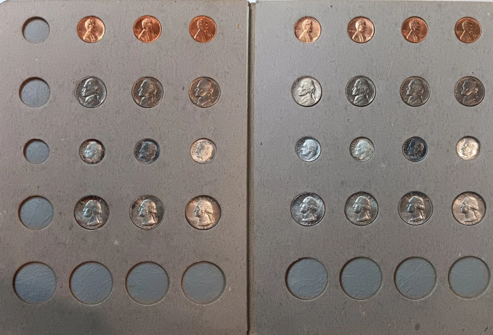 1960 D, 1961 1962 1963 P&D Mint Sets NO HALVES Dansco Coin Folder Silver Toners - Image 1 of 4