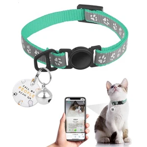 Cat Collar Breakaway with QR Code Name Tag, Reflective Kitten Collars with Be... - Picture 1 of 7