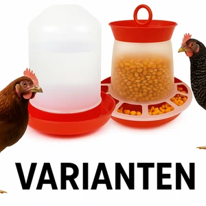 Geflügeltränke Hühnertränke Futterautomat Hühner Futterspender 3,5L 5L Küken - Bild 1 von 18