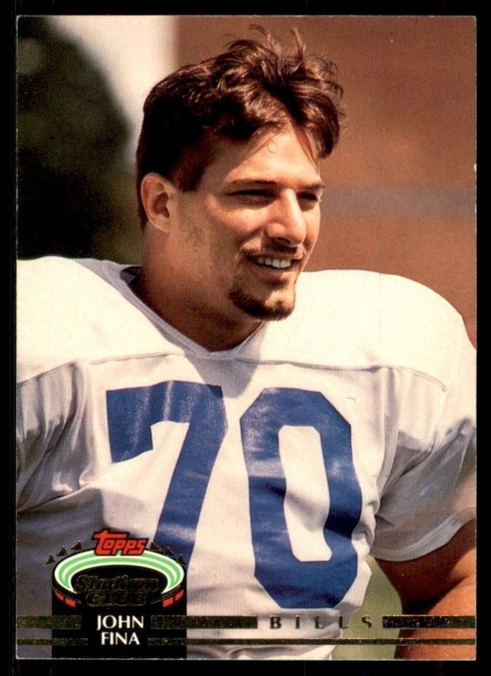 1992 Stadium Club John Fina RC Buffalo Bills #696 - Image 1 of 2