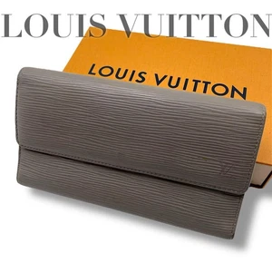 Louis Vuitton Epi Leather Long Wallet Gray Vintage Authentic MWa1076 - Picture 1 of 13