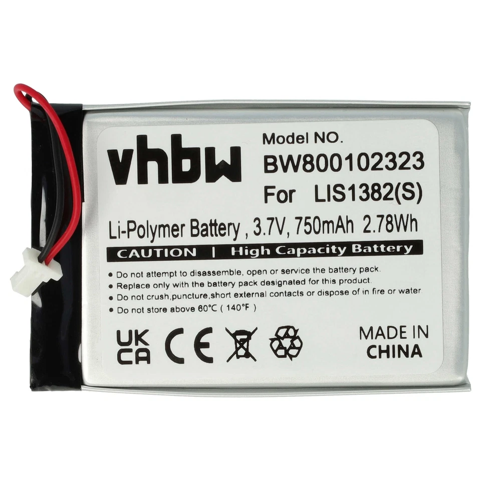 VHBW Batteria per lettore portatile Sony PRS-505/LC PRS-505 PRS-500U2 PRS-500 750mAh
