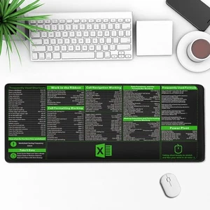 Excel Efficiency Tool Comfortable Mouse Pad Cheat Sheet Desk with Wear Resistant - Bild 1 von 10
