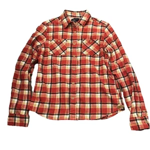 American Eagle Outfitters Youth Flannel Shirt Red Plaid Size 6 Button Front - Picture 1 of 5