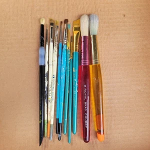 Lot - 10 Royal Oval and Flat Wash Paint Brush Assorted Size - Picture 1 of 9