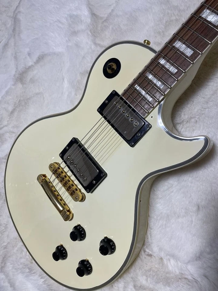 Burny Les Paul Custom White Electric Guitar From JAPAN - Image 1 of 4