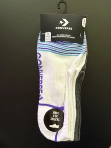 Converse Half Cushion Ultra Low Women’s Socks, 3pr. Size 4-10, Brand New w/Tags - Picture 1 of 11