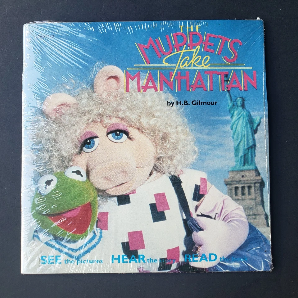 Vintage 1984 Muppets Take Manhattan Book and Record NOS Vinyl 45rpm B1