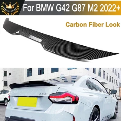 CARBON LOOK TRUNK SPOILER FOR 22-25 BMW G87 M2 G42 230i M240i HIGH KICK MP STYLE Foto 1 de 4