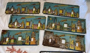 Vintage 1950s Captain Video Tin Superior Space Station Port Parts W/ Muscle Men - Picture 1 of 10