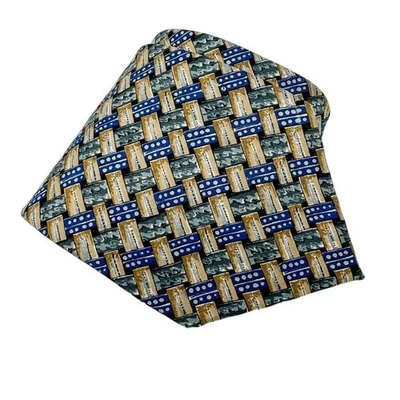 Burberry Burberrys vintage 100% silk woven pattern tie 4” w - Image 1 of 4