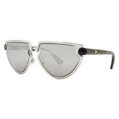 Burberry Light Grey Mirror Silver Irregular Ladies Sunglasses BE3152 10056G 61 - Image 1 of 4