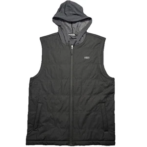 Travis Mathew Hooded Golf Vest Men’s Large Full Zip Black Excellent Condition - Picture 1 of 11