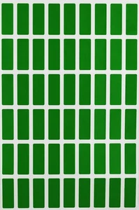 Green Rectangle Colored Labels in Various Sizes (1" x 3/8" - 4" x 2") 15 Sheets - Picture 1 of 18