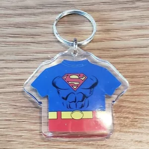 DC Comics Superman Shirt Cape Plexi Vintage Logo Schlüsselanhänger Zipper Pull M1 - Bild 1 von 7