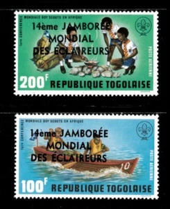 Togo 1975 - Boy Scouts, World Jamboree OVPT - Set of 2v - Scott C265-66 - MNH - Picture 1 of 1