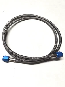 LÍNEA DE ÓXIDO NITROSO 6 AN 7 ft ACERO INOXIDABLE EXTREMOS AZULES TRENZADOS - Imagen 1 de 1