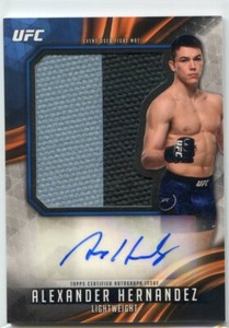 2019 TOPPS UFC KNOCKOUT MAT RELIC AUTO ALEXANDER HERNANDEZ #/99 AUTOGRAPH