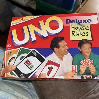 UNO Deluxe House Rules 1998 Mattel # 43001 complete - Image 1 of 4