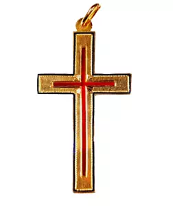 14K Gold Cross Pendant - Picture 1 of 5