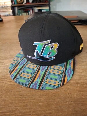 Tampa Bay Devil Rays New Era Hat Cooperstown Coll. 9Fifty Snapback Aztec Rare  - Image 1 of 4