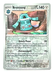 Bronzong 145/197 Reverse Holo Uncommon Obsidian Flames Pokemon TCG Near Mint NM - Picture 1 of 4