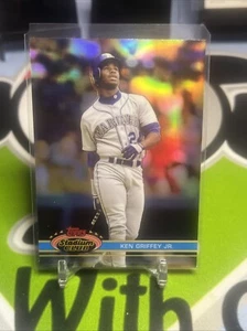RARE Stadium Club Chrome Refractor SP KEN GRIFFEY JR. - DESIGN VARIATION - Clean - Picture 1 of 2