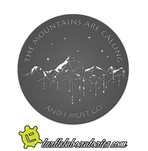 The Mountains Are Calling John Muir Metal Wall Art Hanging Home Decor - Picture 1 of 1