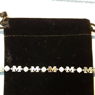 Bracelet 6.50" Sterling Mom Made With Zirconia From Swarovski (7.00 TCW) (295) - Image 1 of 3