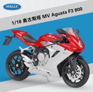 Welly 1:18 MV Agusta F3 800 Motorcycle Bike Model New in Box - Picture 1 of 5