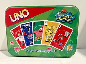 UNO SpongeBob SquarePants Card Game Tin – 2002 – Sealed Cards w/ Instructions - Picture 1 of 6