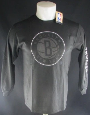 Brooklyn Nets NBA Youth Majestic Black Long Sleeve Reflective Print Tee L XL - Image 1 of 4