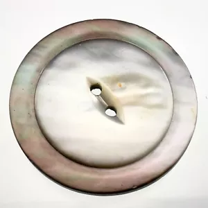 Carved MOP Mother-Of-Pearl Garment Button 1.5in Circle Pattern 306B - Picture 1 of 6