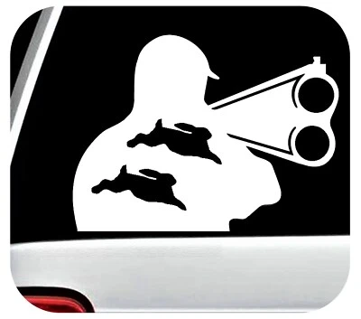 Rabbit Hunter Hunting Decal Shotgun Barrel Sticker Car Truck Van SUV Gun BG1011 - Image 1 of 4