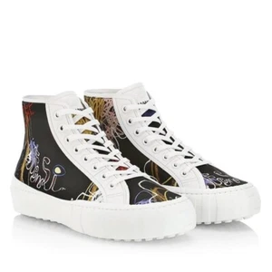 Fendi Force High Top Sneakers Noel Graffiti Scribble Trainers Size 12 US New - Picture 1 of 8