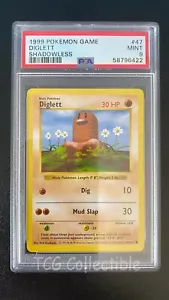 PSA 9 MINT Diglett 47 SHADOWLESS 1999 Base Set WOTC Pokemon Card. - Picture 1 of 2