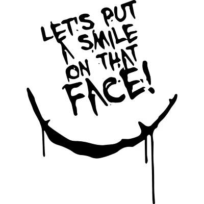 Calcomanía Vinilo Coche Camión Adhesivo Pared Batman Harley Quinn - Joker Grin Smile On Foto 1 de 4