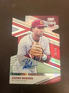 2020 Panini Elite Extra Edition Aspirations Die-Cut /40 Zavier Warren #92 - Picture 1 of 2