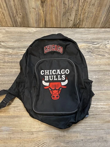 Vintage 90’s Chicago Bulls Basketball NBA Backpack Black EUC Cover